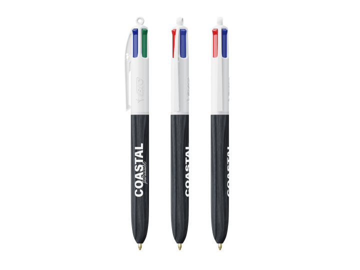 1061  Stylobille BIC® 4 Couleurs Wood Style