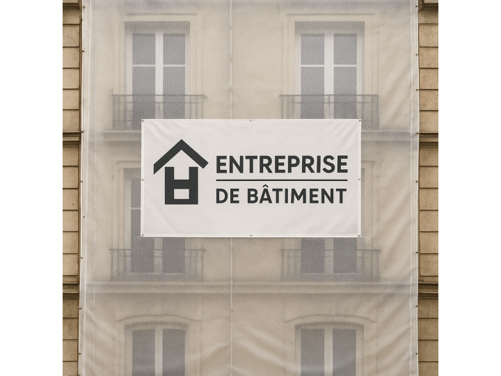 Bâche de chantier microperforée