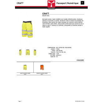 Bermuda réfléchissant  CRAFT