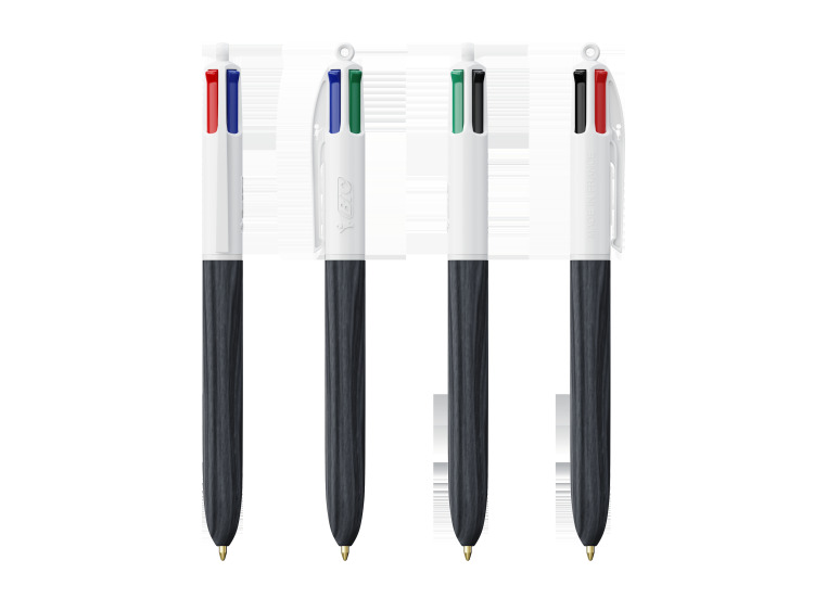 BI1061 - Stylo-bille BIC&reg; 4 Couleurs Wood Style