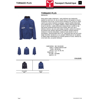 Blouson nylon reflex  TORNADO 