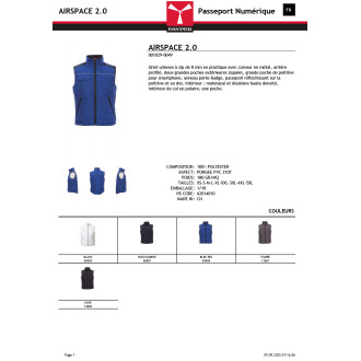 Bodywarmer classique  AIRSPACE 20