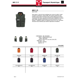 Bodywarmer reflex  MIG 20