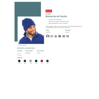 Bonnet de ski Woolly  RC029X