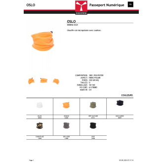 Cache cou micro polaire  OSLO