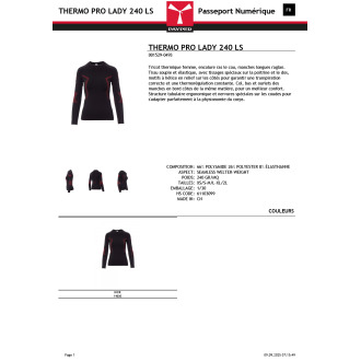 Femme  THERMO PRO LS 240 LADY