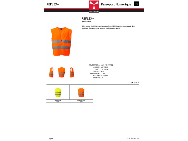 Gilet réfléchissant - REFLEX +