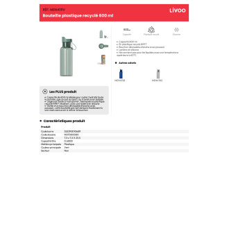 Gourde 600ml  MEN415