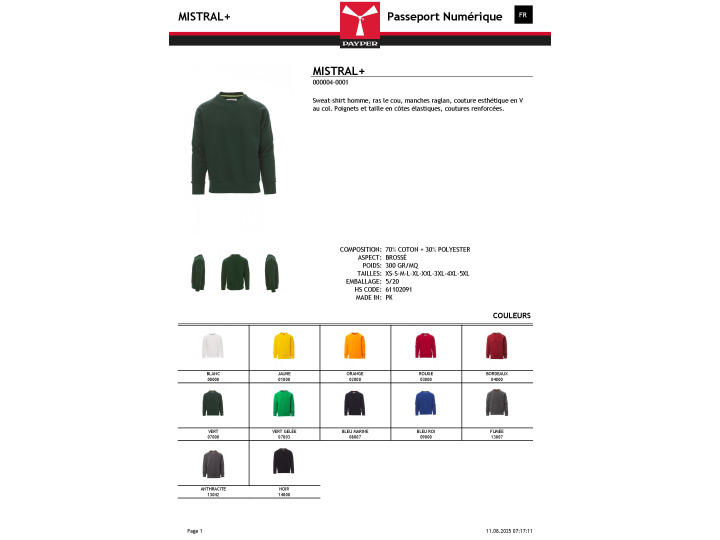 Homme  MISTRAL 