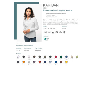 K244  Polo manches longues homme