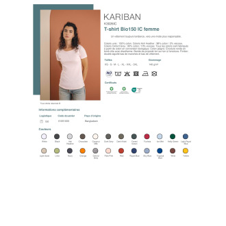 K3026IC  Tshirt Bio150 IC femme