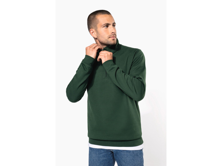 K478  Sweatshirt col zippé homme