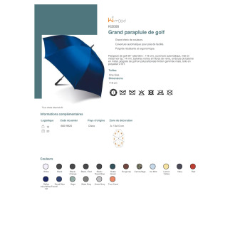 KI2008  Grand parapluie de golf