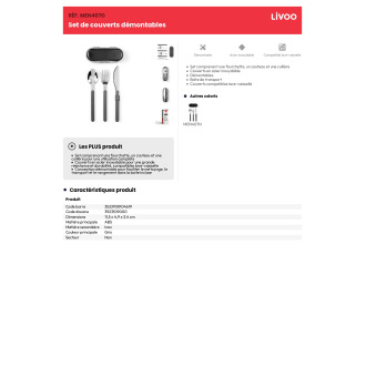 LIVMEN407  Set de couverts démontable