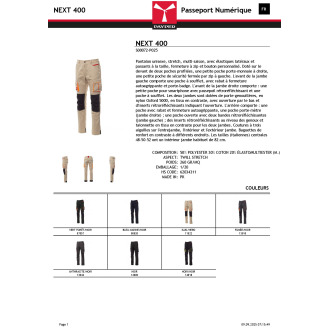 NEXT 400  Pantalon multi saison stretch