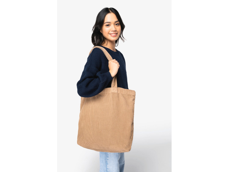 NS133 - Sac &eacute;coresponsable d&eacute;lav&eacute; en velours c&ocirc;tel&eacute;