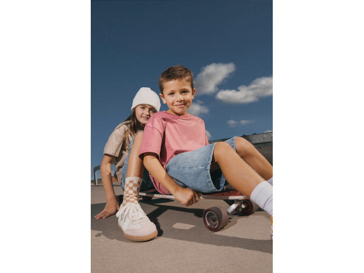 NS340 - T-shirt &eacute;coresponsable &agrave; &eacute;paules tombantes enfant