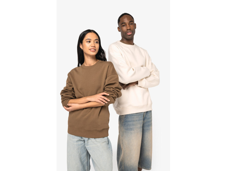NS407 - Sweat-shirt &eacute;coresponsable &agrave; col rond oversize unisexe