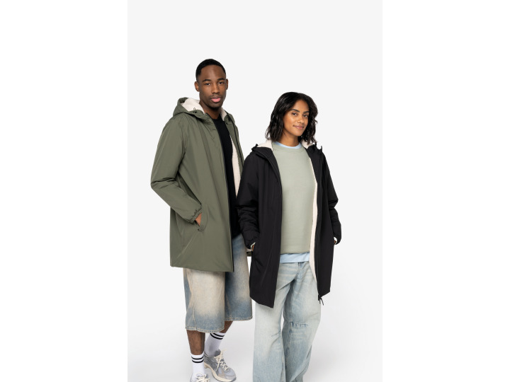 NS609  Veste écoresponsable imperméable doublée en sherpa unisexe