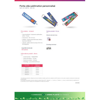 OLYMPIAS  Porteclés textile sublimation