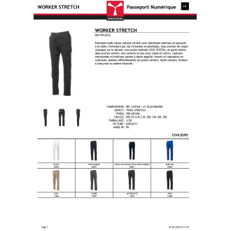 Pantalon élastique  WORKER STRECH