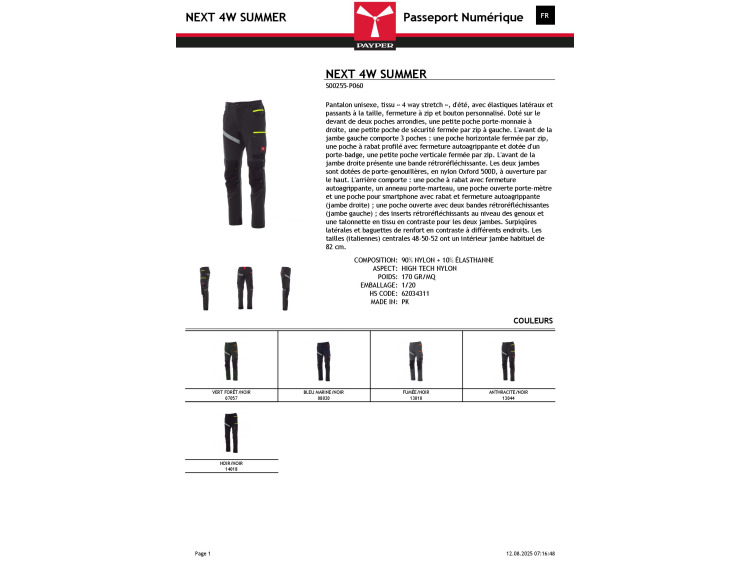 Pantalon été multipoches - NEXT 4W SUMMER
