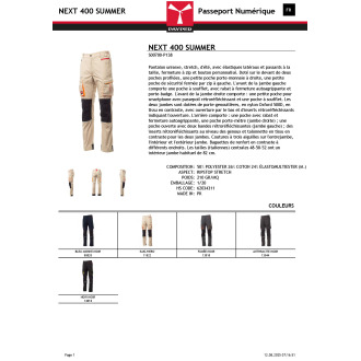Pantalon multi saison stretch  NEXT 400