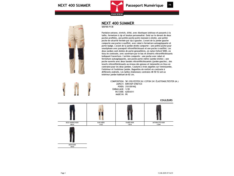 Pantalon multi saison stretch - NEXT 400