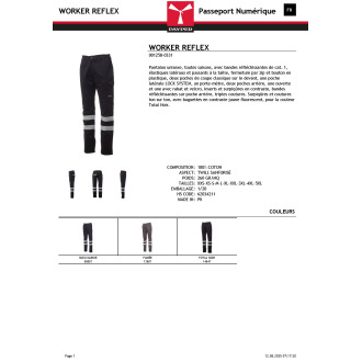 Pantalon réfléchissant  WORKER REFLEX