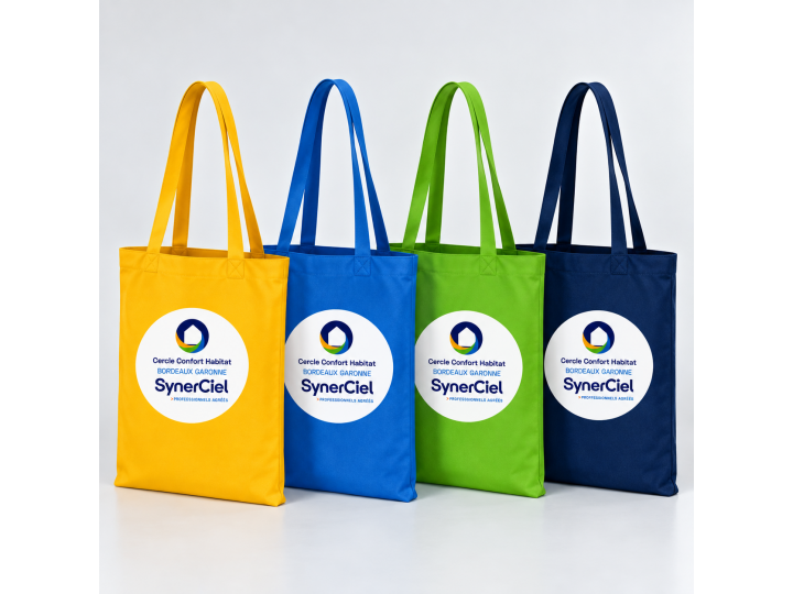 PF120181  Totebag coton 7L  Quadri