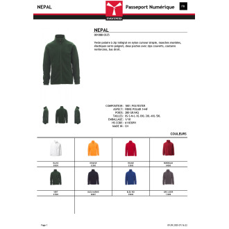 Polaire veste  NEPAL