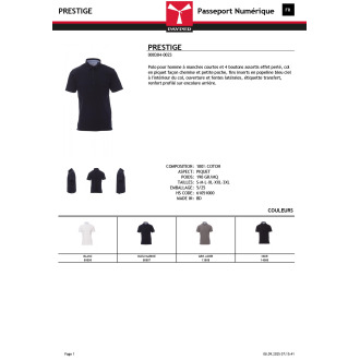 Polo manches courtes Casual  PRESTIGE