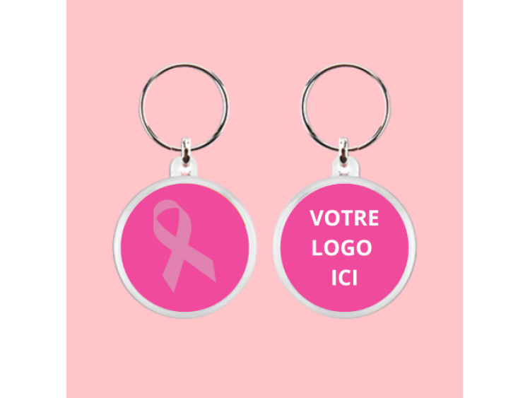 Porte clés Octobre Rose