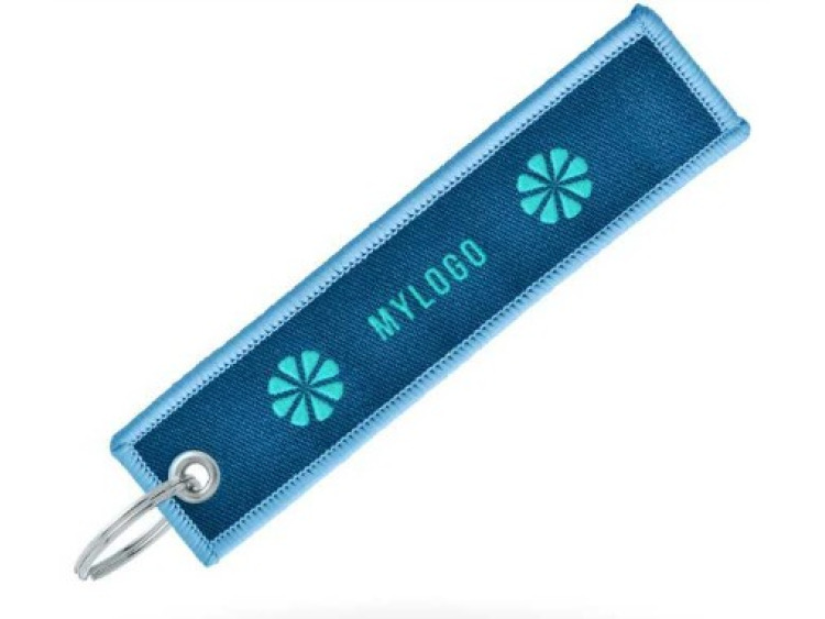 Porte-cl&eacute;s textile brod&eacute; - OLYMPIA