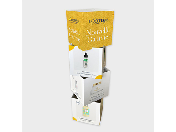 Totem carton cubes modulables