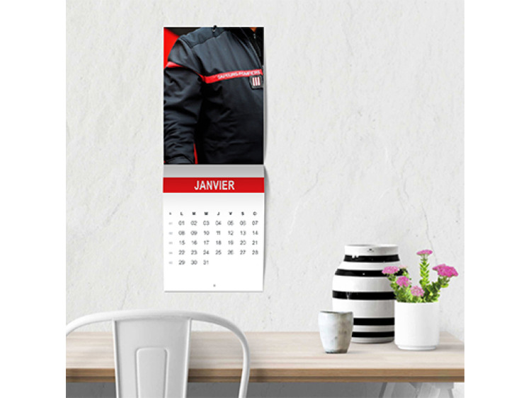 Calendrier agrafé