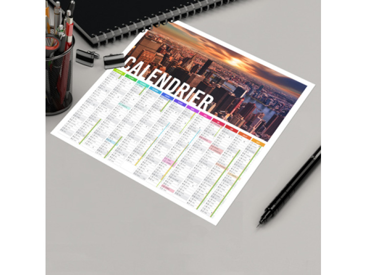 Calendrier papier souple