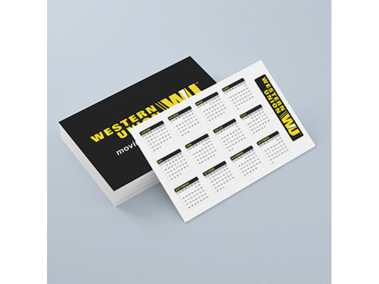 Calendrier carte de visite