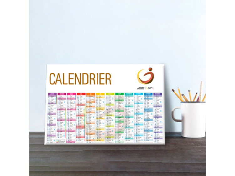 Calendrier rembordé