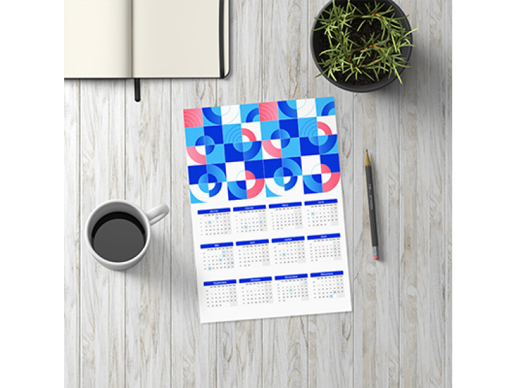 Calendrier papier souple