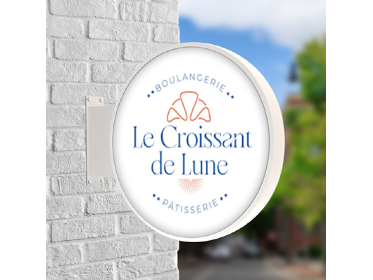 Enseigne drapeau lumineuse