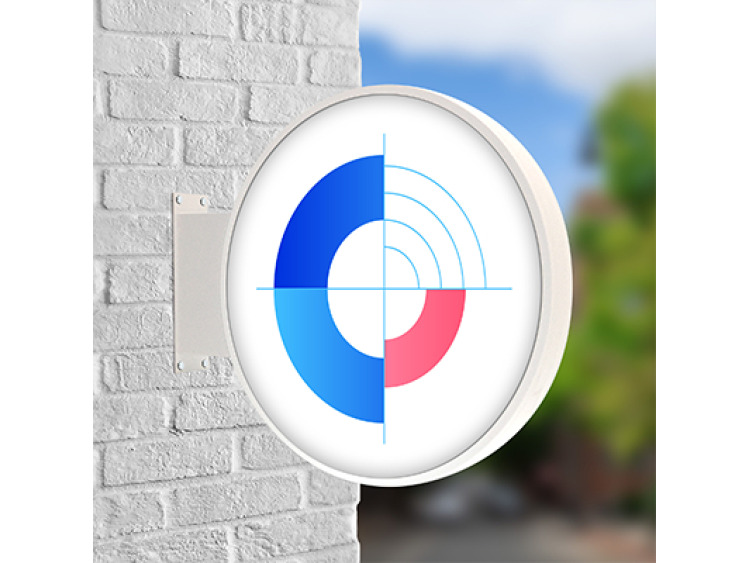 Enseigne drapeau lumineuse