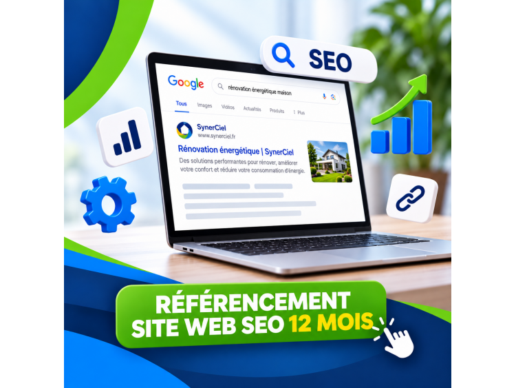 R&eacute;f&eacute;rencement naturel (SEO) - 12 mois