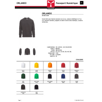 Sweatshirt col rond design  ORLANDO