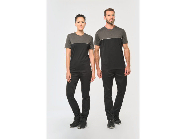 Tshirt bicolore écoresponsable manches courtes unisexe  WK304