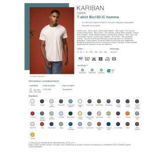 Tshirt Bio150 IC homme  K3025IC