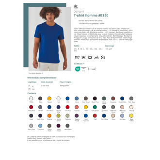 Tshirt homme E150  CGTU01T