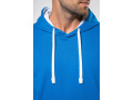 TTK446 - Sweat-shirt capuche contrast&eacute;e homme