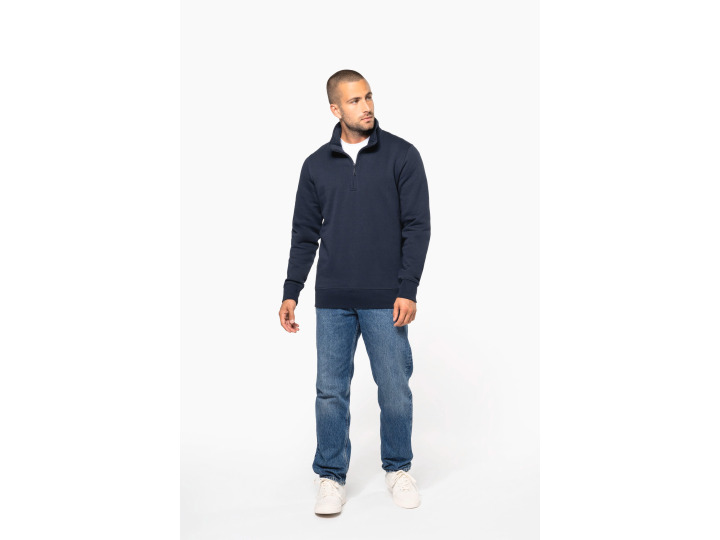 TTK487  Sweatshirt col zippé homme