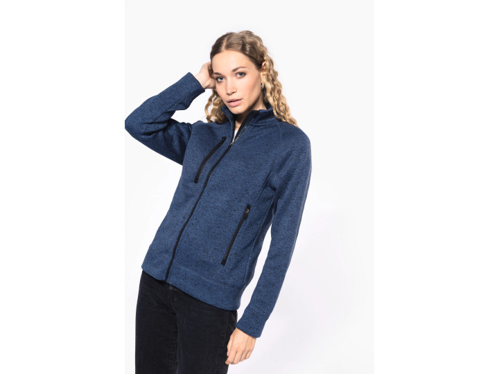 TTK9107  Veste zippée chinée femme